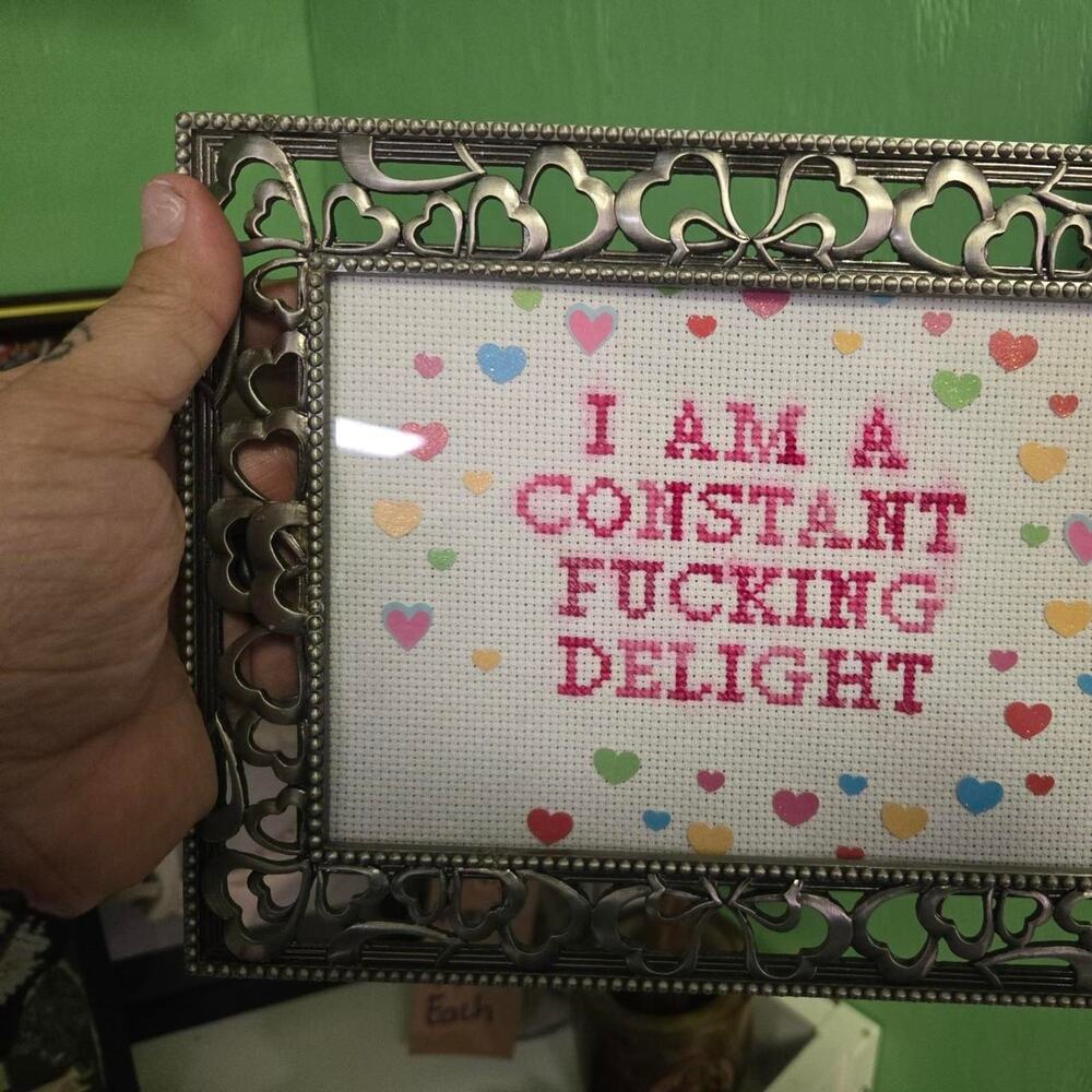 Hand made cross stitch frame